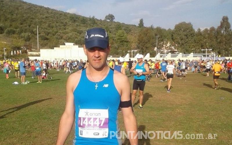Puntaltense corrió la Maratón de Atenas  