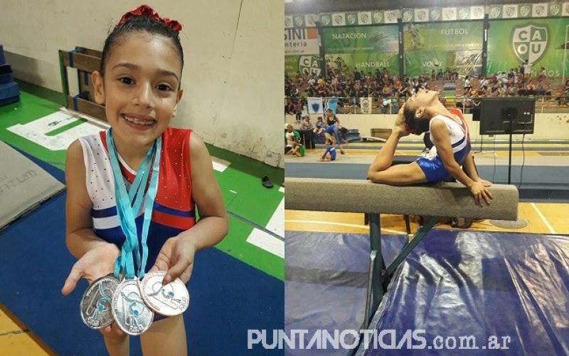 Puntaltense logró tres medallas en el Provincial de Gimnasia Artística 