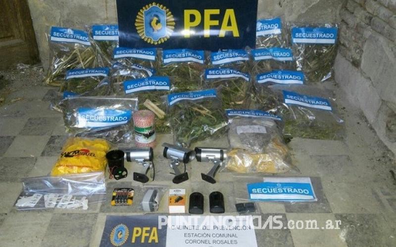 Un detenido y más de 10 kilogramos de marihuana el resultado de los allanamientos