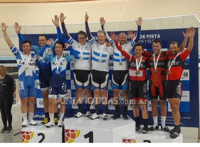 Javier Schaab concluyó su participación en el Campeonato Argentino de Ciclismo Pista con cuatro medallas 