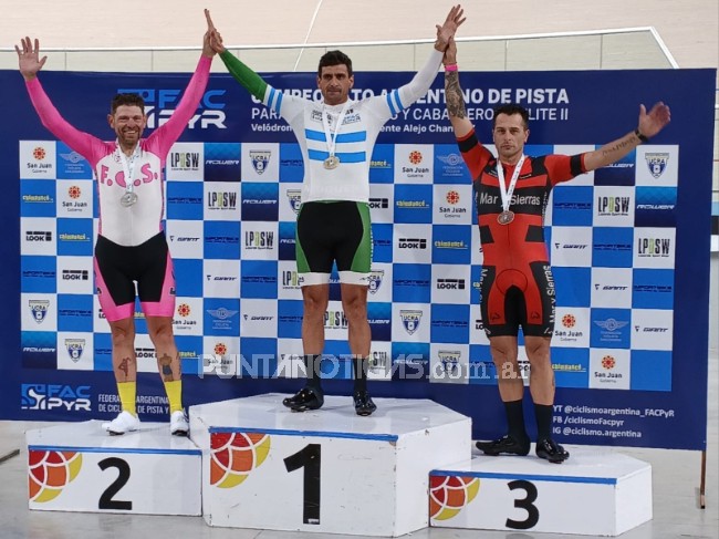 Javier Schaab concluyó su participación en el Campeonato Argentino de Ciclismo Pista con cuatro medallas 