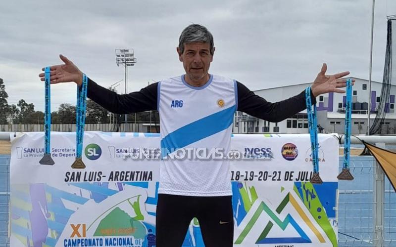 Miguel Servera logró dos medallas en el Meeting Internacional Máster