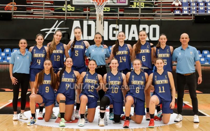 Juana Montivero debutó en la victoria de la Selección Argentina U-15 en el inicio del Sudamericano de Básquet