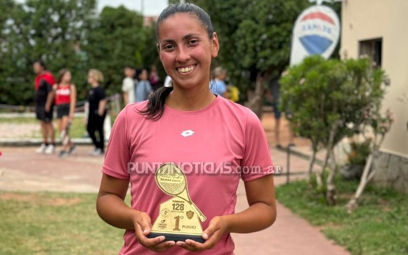 ¡Brillante!: Valentina Bustos logró su quinto título consecutivo en el Circuito Bahiense de Tenis