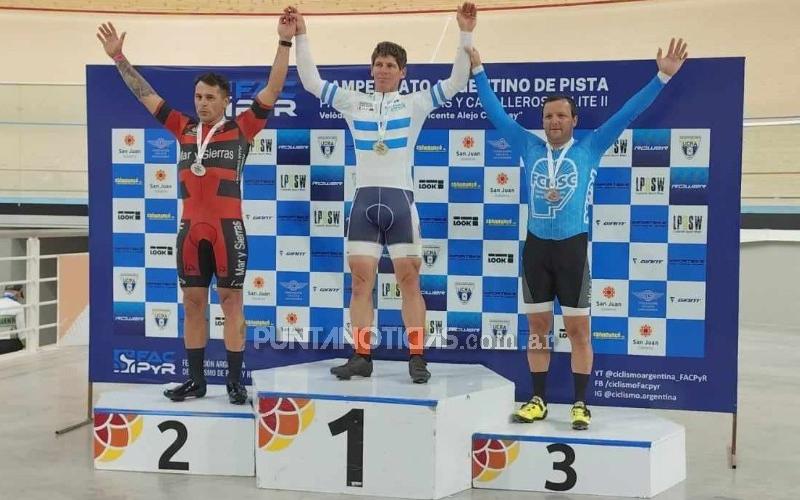 Javier Schaab concluyó su participación en el Campeonato Argentino de Ciclismo Pista con cuatro medallas 