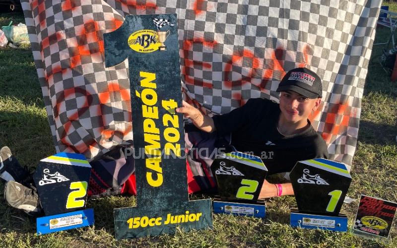 Joaquín Silva gritó campeón en la Asociación Bahiense de Karting